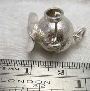 STERLING SILVER 925 DIVERS HELMET OPENS TO CRAB CHARM  