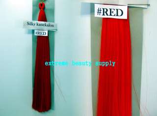 silky kanekalon braid hair dreadlock doll reroot red  