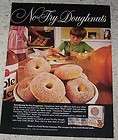 Food ads, TV Radio Telephone Camera ads items in doughnut store on 
