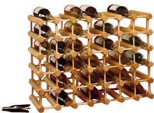 ADAMS MWR 40 HARDWOOD 40 BOTTLE WINE RACK, NATURAL  