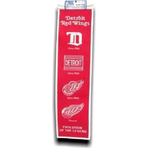  Detroit Red Wings Logo Evolution Felt Banner Sports 