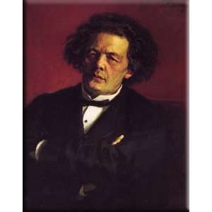   Anton Grigorievich Rubinstein 13x16 Streched Canvas Art by Repin, Il