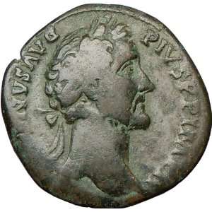 ANTONINUS PIUS 156AD Authentic Genuine Ancient RomanCoin Securitas