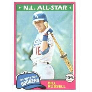  1981 Topps # 465 Bill Russell Los Angeles Dodgers Baseball 