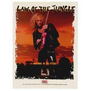  1989 Billy Sheehan Law of the Jungle Musicians Inst Print 