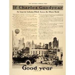  1915 Ad Charles Goodyear Akron Automobile Industry 