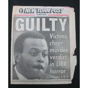  Guilty Colin Ferguson New York Post Cover LIRR Long Island 