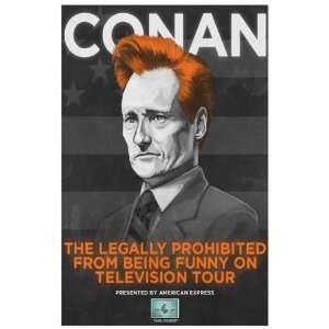  Conan Obrien Poster   Comedy Tour Flyer Team Coco