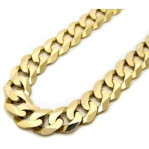   Mens 14k Yellow Gold Curb Cuban Link Chain Necklace 20 Inch Jewelry