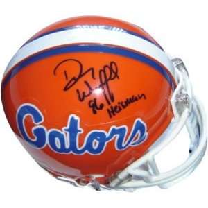 Danny Wuerffel signed Florida Gators Replica Mini Helmet Heisman 96