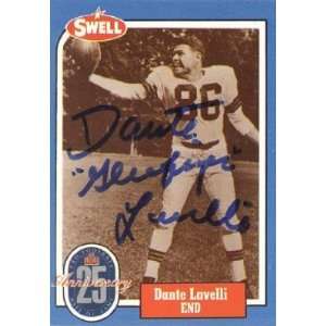 Dante Lavelli Autographed 1988 Swell Hall of Fame Card