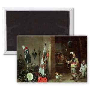  Guard Room by David the Younger Teniers   3x2 inch Fridge 