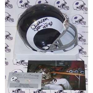 Deacon Jones Autographed Los Angeles Rams Mini Football Helmet with 