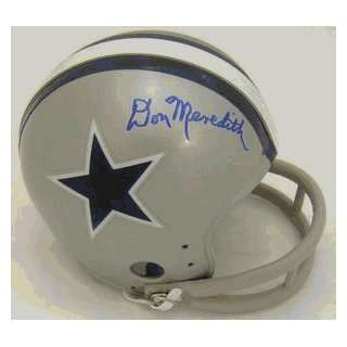 Don Meredith Signed Mini Helmet   Grey T B