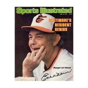 Earl Weaver Autographed/Hand Signed Sports Illustrated Magazine 