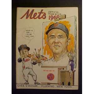 Gil Hodges New York Mets Autographed 1968 Mets Official Yearbook