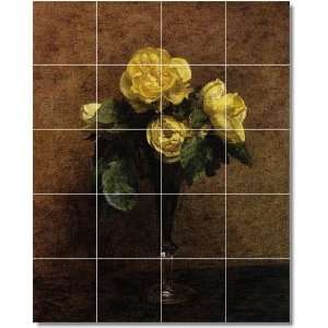 Henri Fantin Latour Flowers Kitchen Tile Mural 25  48x60 using (20 