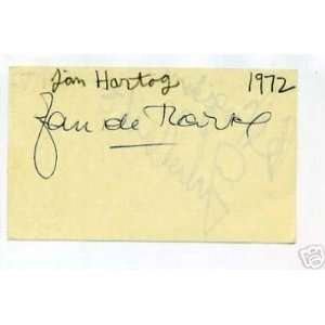  Jan de Hartog The Fourposter Author Playwright Signed 