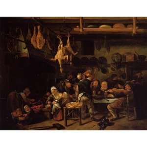  Hand Made Oil Reproduction   Jan Steen   24 x 18 inches 