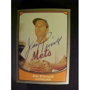 Jim Piersall New York Mets #44 1990 Baseball Legends Signed Baseball 