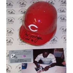 Joe Morgan Hand Signed Cincinnati Reds Mini Helmet