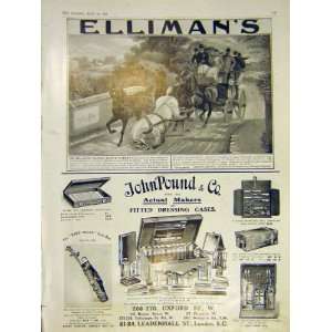  Advert Ellimans Horse Carriage Accident Johnpound 1913 
