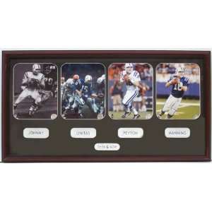 Johnny Unitas and Peyton Manning Colts Then and Now 4 Photo Frame