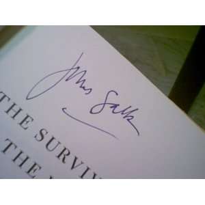 Salk, Jonas The Survival Of The Wisest 1973 Book Signed Autograph 