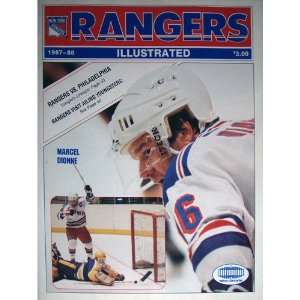 Marcel Dionne Cover New York Rangers Magazine 1987 88   Sports 