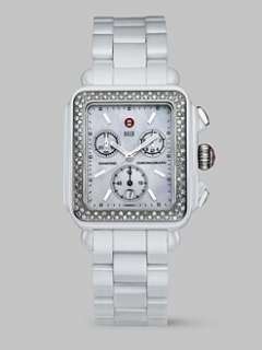 Michele Watches   Deco Diamond Ceramic Watch