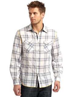 Arnold Zimberg   Plaid Sportshirt/Grey & Pink