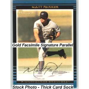  2002 Bowman Gold #384 Matt Parker RC   Milwaukee Brewers 