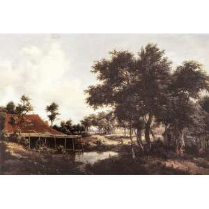 FRAMED oil paintings   Meindert Hobbema   24 x 16 inches   The Water 