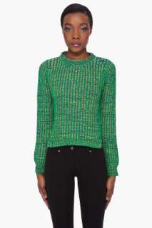 Opening Ceremony Green Maried Stripe Pullover for women  