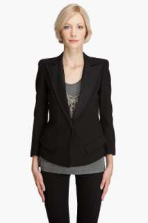 Smythe Sharp Shoulder Cutoff Tuxedo Jacket for women  