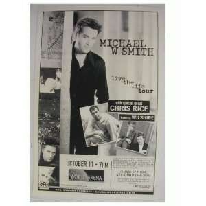  Michael W Smith Handbill Poster W. Great Face Shot 