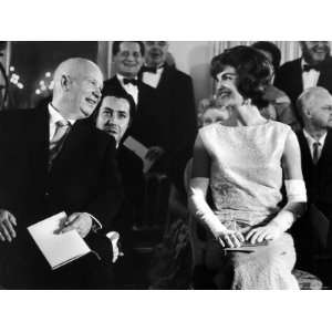  USSR Nikita S. Khrushchev Talking with Mrs. John F 