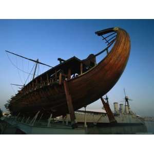  Olympias, Replica of Ancient Greek Warship in Dry Dock 