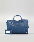 Balenciaga Classic Town Bag, Blue Cobalt   