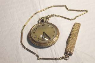 ELGIN POCKET WATCH GOLD CHAIN /KNIFE  