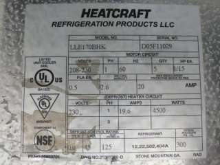   Freezer 17,000 BTU Electric Defrost, PSC Motors, 2005 Evaporator Coil