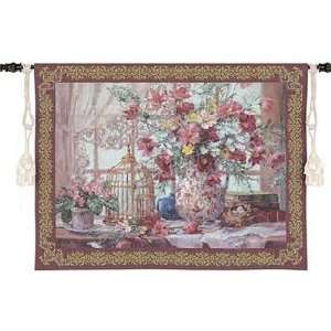Queen Annes Lace Tapestry Style No Finial Black 28   48