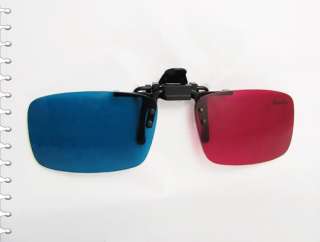 Red+Blue/Cyan Clip On 3D Anaglyph Glasses GN8111 NEW  