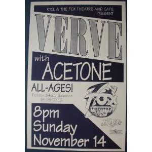   Verve Fox Boulder Concert Poster 1993 richard ashcroft