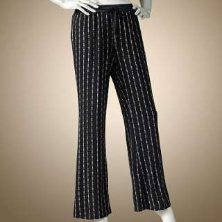 Jennifer Lopez Elegant Noir Satin Trim Pajama Pants