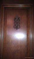 Antique Ornate Wood Fireplace Mantel with Panels  
