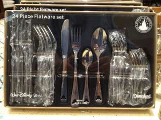   Theme Park Authentic Mickey Mouse Flatware Silverware Set of 24  