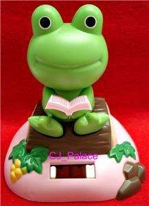 Nohohon Flip Flap Solar Powered Toys Frog with Pink Book (No Batteries 