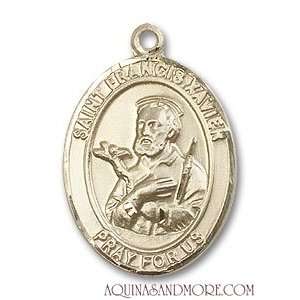  St. Francis Xavier Large 14kt Gold Medal Jewelry