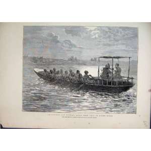  1872 Livingstone Stanley Ujiji Rusizi River Boat Sketch 